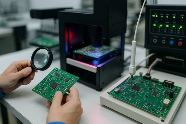 PCB Testing Methods Laboratory Scene
