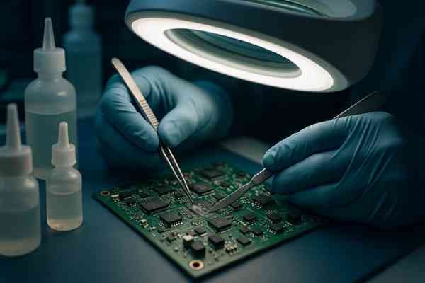 Technician Removing Conformal Coating