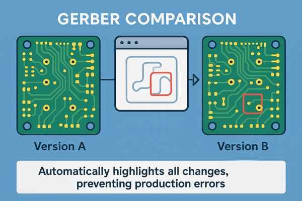 Gerber Comparison Changes Highlighted