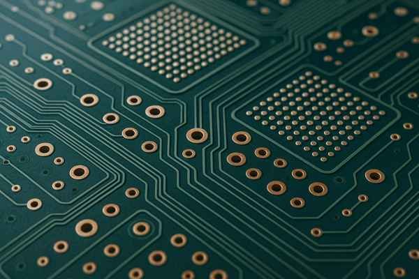 HDI PCB Closeup Fine Pitch BGAs