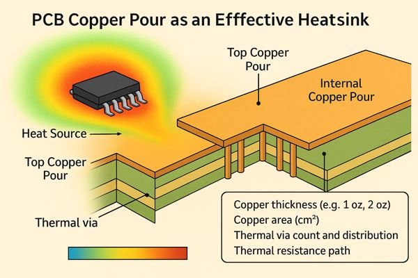 PCB Copper Pour Heatsink Illustration