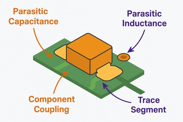 Parasitic Effects on RF Matching Network PCB