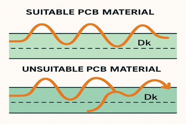 RF Signal Integrity - Suitable vs Unsuitable PCB Material