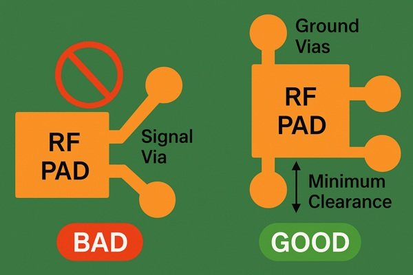 RF Pad Via Placement Guide