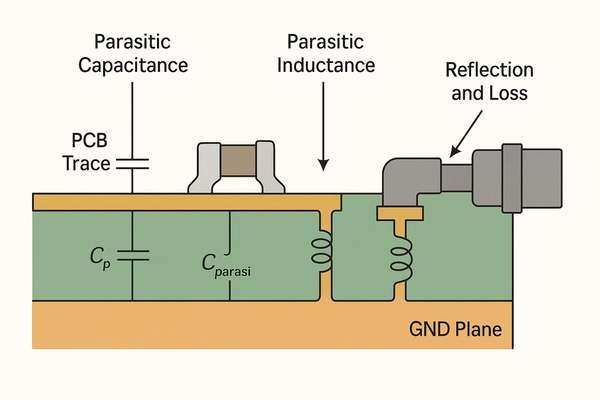 RF Parasitic Effects Diagram