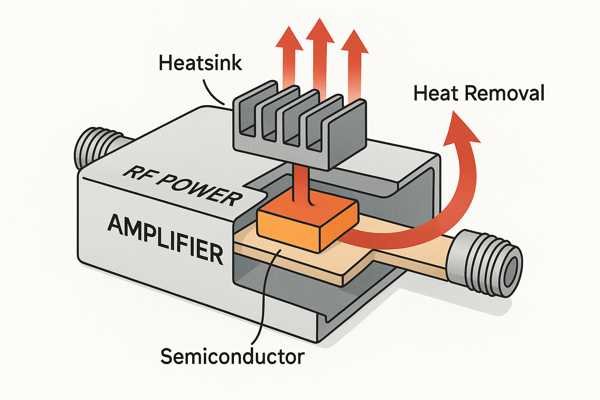 RF Power Amplifier Heat Flow Illustration