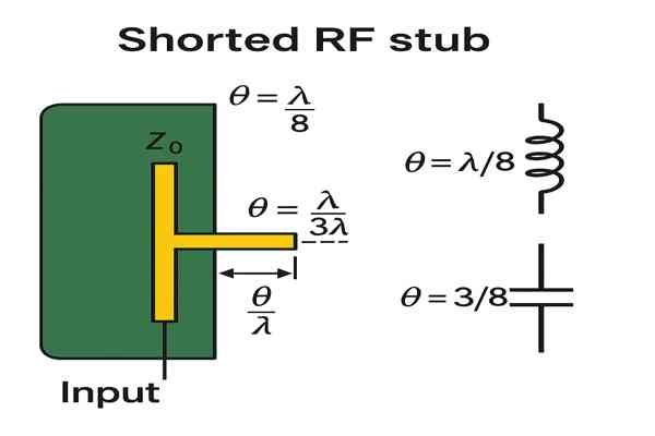 Shorted RF Stub Reactance Diagram