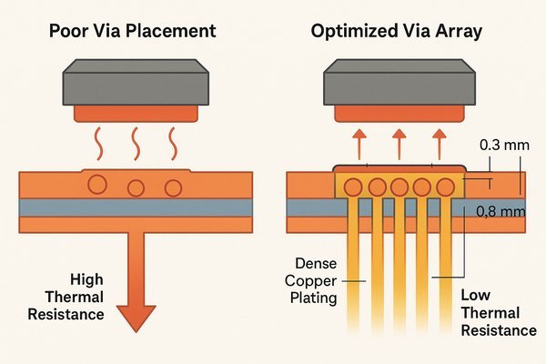 Thermal Via Array Design Comparison