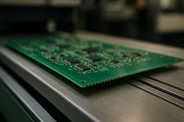 CNC-Routed PCB Edge in Manufacturing Line