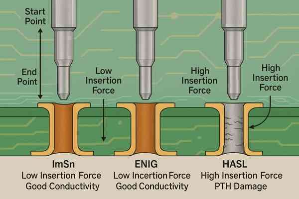 Comparison of PTH Insertion Outcomes Across Surface Finishes