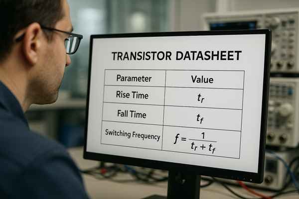 Engineer Reviewing Transistor Datasheet