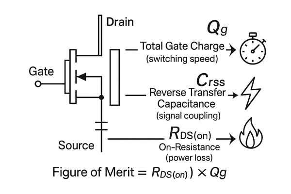 MOSFET High Frequency Parameters Illustration