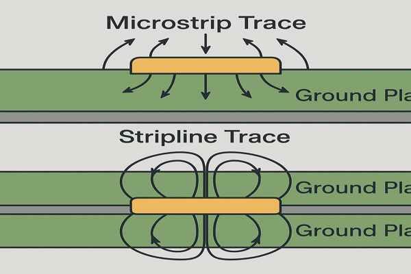 Microstrip vs Stripline Cross Section