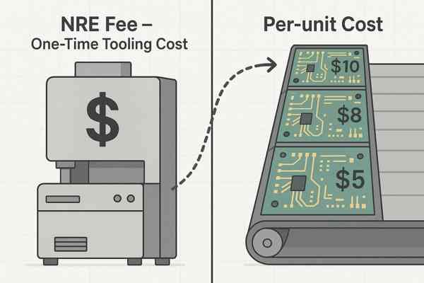 NRE vs Per Unit Cost PCB Illustration