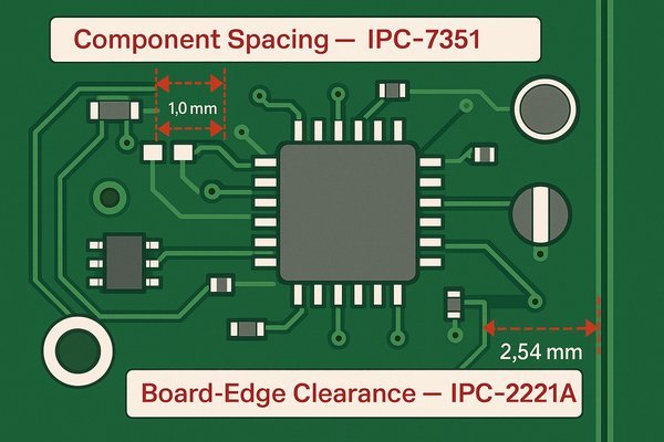 PCB Component Spacing and Clearance Illustration