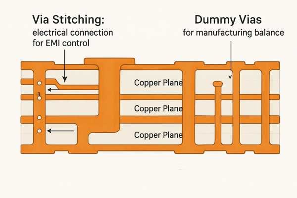 PCB Cross Section Via Types