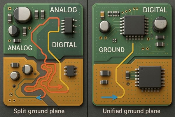 PCB Grounding Comparison