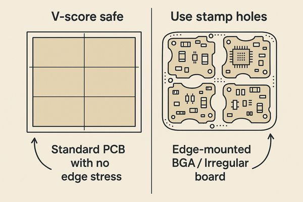 PCB Panelization Comparison Diagram