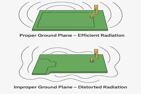 PCB Antenna Ground Plane Comparison
