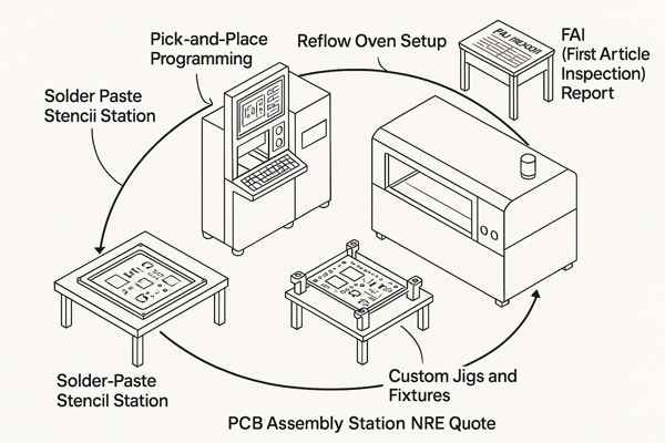 PCB Assembly NRE Quote Schematic