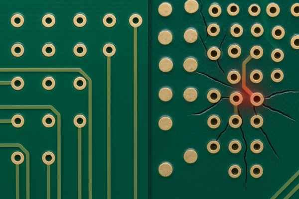 Proper vs Poor Dummy Via Implementation on PCB
