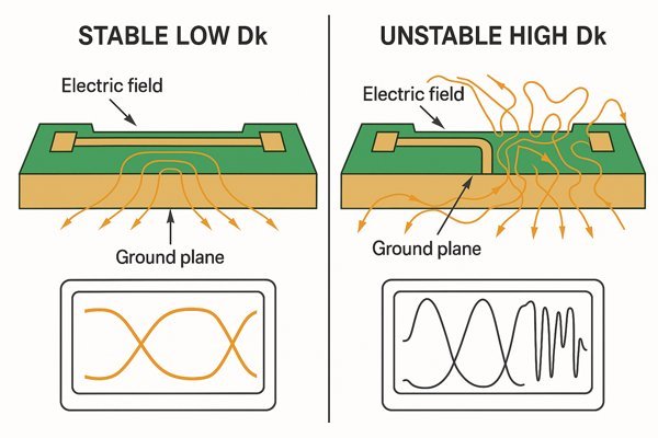 RF Circuit Dielectric Constant Comparison