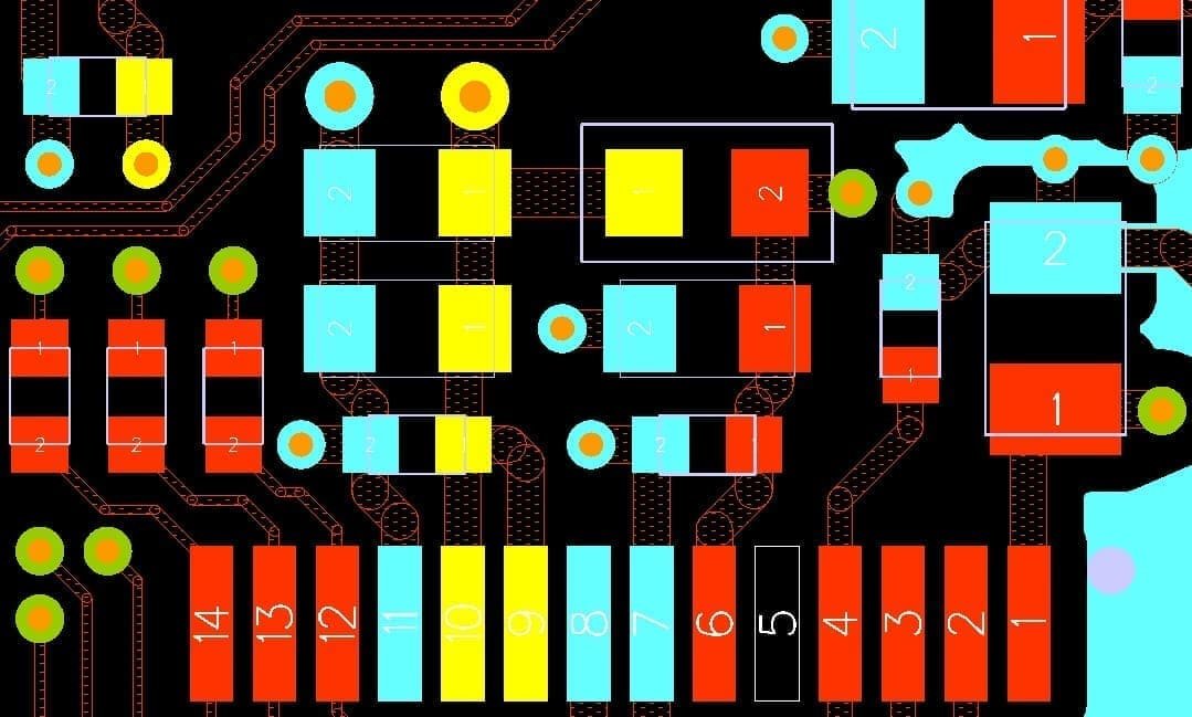 via close to component pad