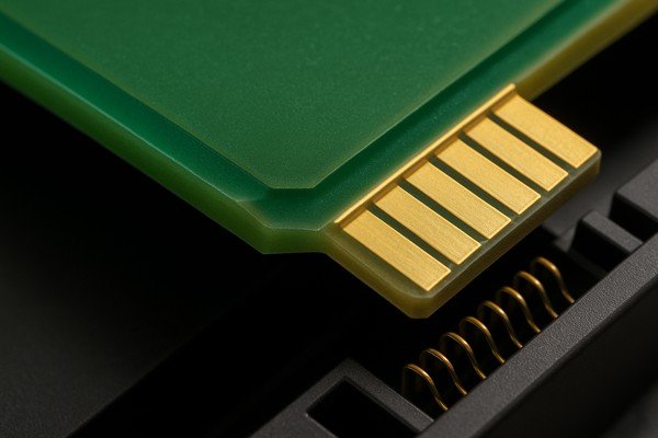 Chamfered PCB Edge with Gold Fingers
