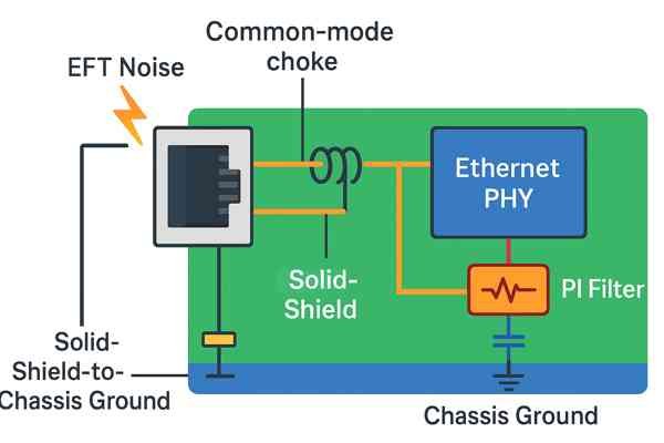Ethernet EFT Immunity Diagram