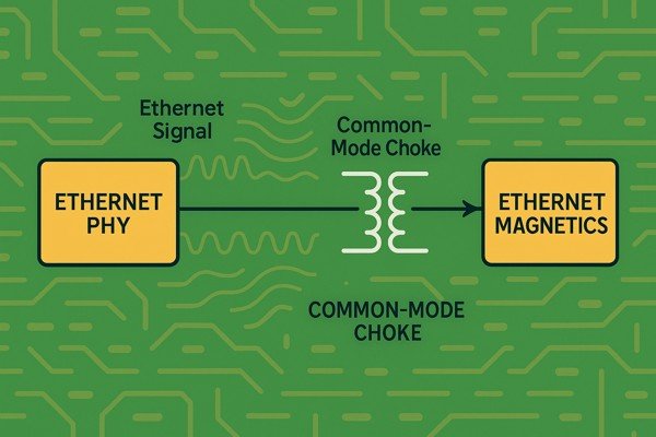 Ethernet PHY to Magnetics with Common Mode Choke