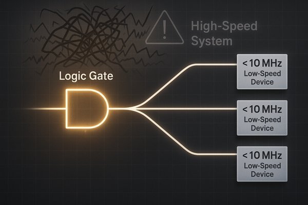 Logic Gate as Clock Buffer in Low-Speed Only