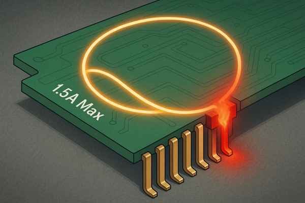 Overcurrent Failure PCB Edge Connector