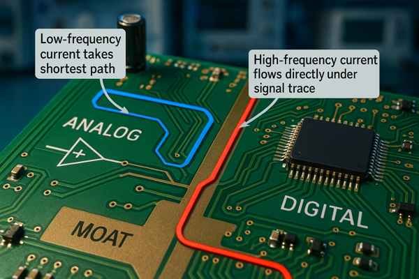 PCB Current Paths Analog Digital