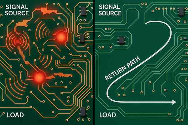 PCB EMI Comparison Layout