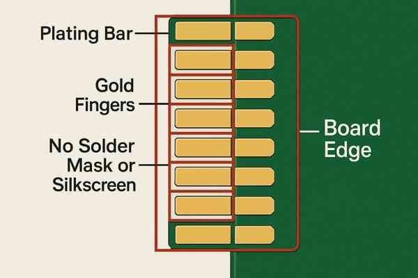 PCB Edge Gold Fingers Layout