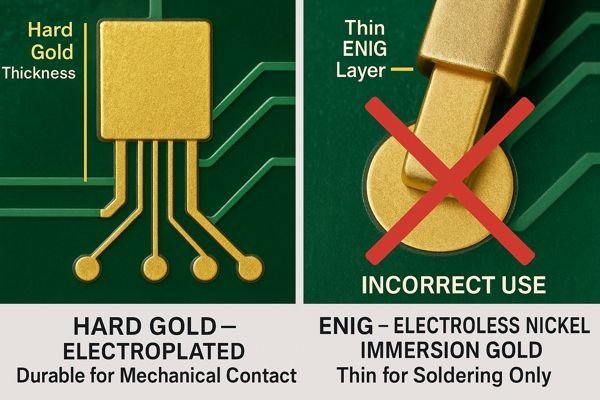 PCB Finish Comparison - Hard Gold vs ENIG
