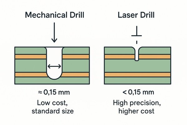 PCB Via Drilling Comparison
