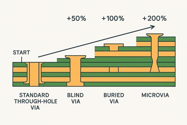 PCB Via Types and Cost Comparison