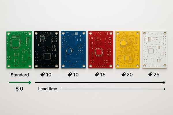 PCB Soldermask Color Cost Comparison
