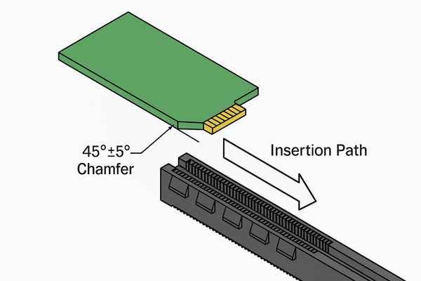 PCIe Insertion Chamfer Diagram