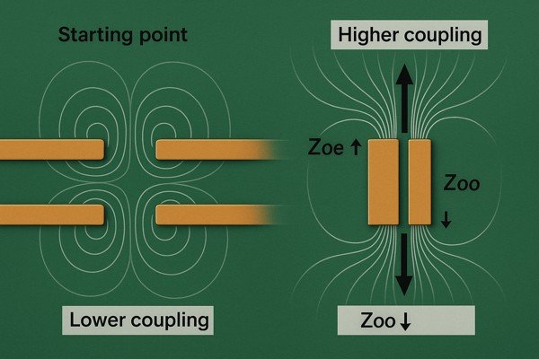 Parallel Transmission Line Coupling Diagram
