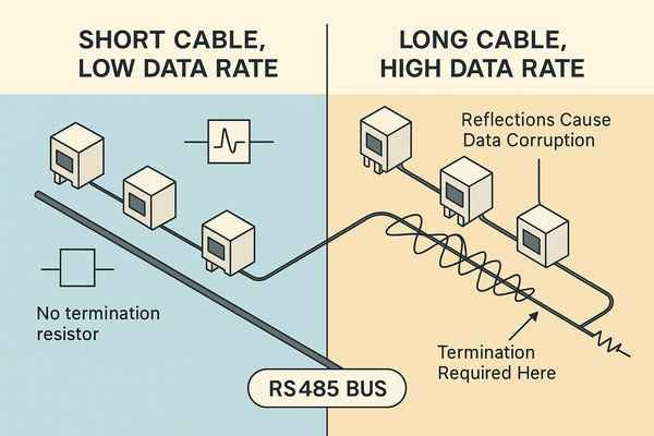 RS485 Signal vs Cable Length and Data Rate