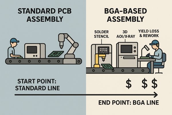 Standard vs BGA PCB Assembly Costs