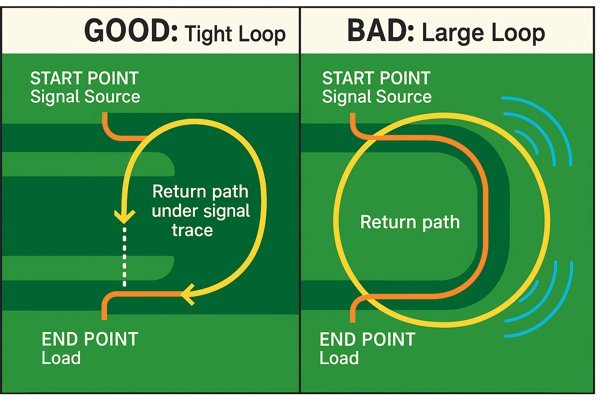 Tight vs Large Current Loops PCB