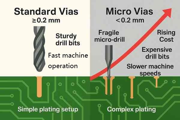 Via Size vs PCB Cost