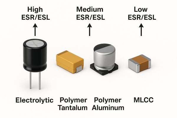 Capacitor ESR ESL Performance Comparison