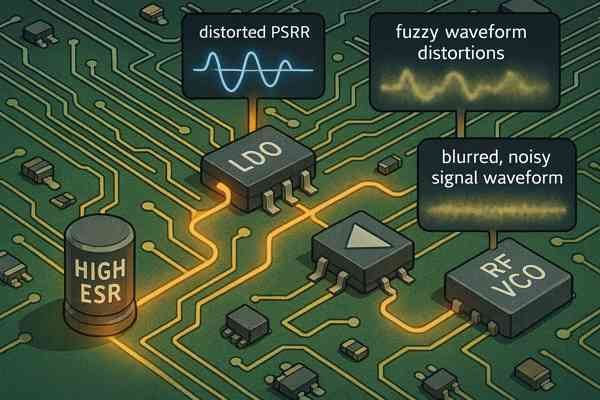 High ESR Effects on Sensitive Circuits