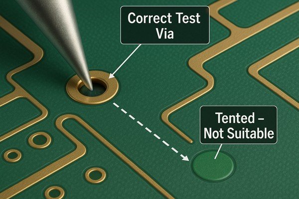 ICT Test Via vs Tented Via