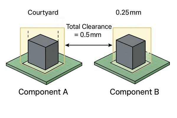 IPC-7351B Courtyard Clearance Example