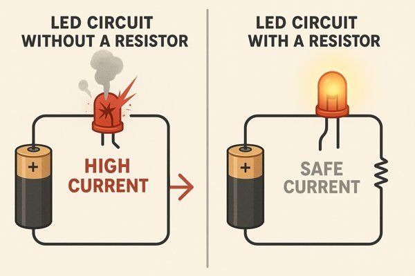 LED Current Limiting Resistor Illustration